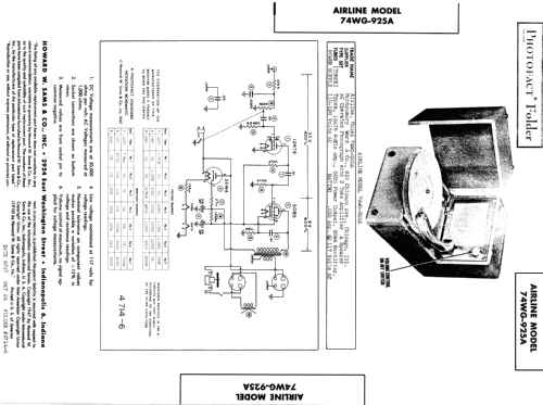 Airline 74WG-925A; Montgomery Ward & Co (ID = 392341) Ampl/Mixer