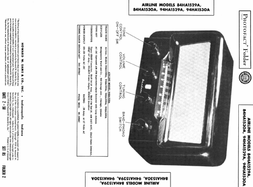 Airline 84HA-1529A; Montgomery Ward & Co (ID = 396320) Radio