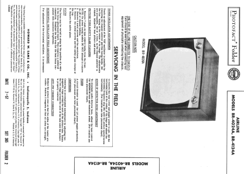 Airline BR-4124A; Montgomery Ward & Co (ID = 2409891) Televisore