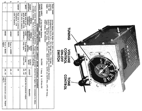 Airline FJB-6590A; Montgomery Ward & Co (ID = 235204) Autoradio