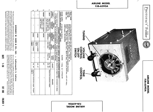 Airline FJB-6590A; Montgomery Ward & Co (ID = 2696761) Autoradio