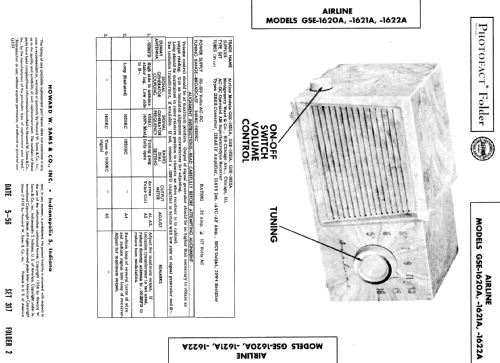 Airline GSE-1620A; Montgomery Ward & Co (ID = 384497) Radio