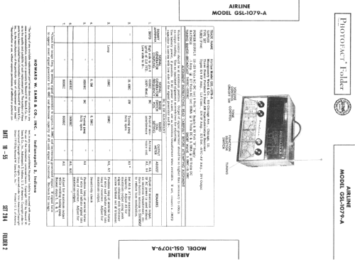 Airline GSL-1079-A; Montgomery Ward & Co (ID = 396728) Radio