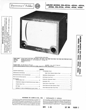 Airline GSL-4013A; Montgomery Ward & Co (ID = 2755669) Television