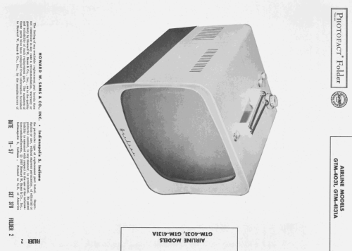 Airline GTM4031A; Montgomery Ward & Co (ID = 2468430) Television