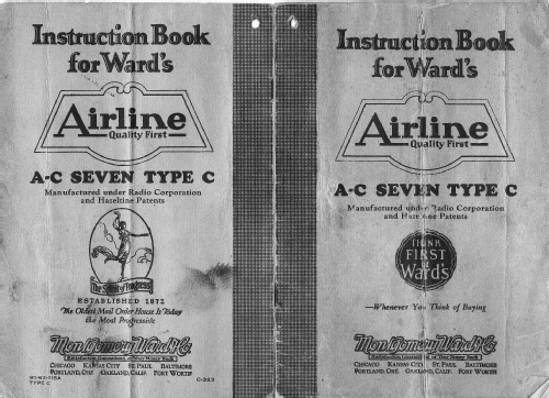 Airline Model E; Montgomery Ward & Co (ID = 2222911) Radio