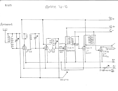 Airline U-15 ; Montgomery Ward & Co (ID = 1010345) Radio