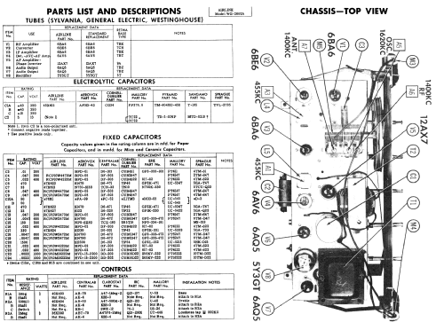 Airline WG-2603A; Montgomery Ward & Co (ID = 397202) Radio