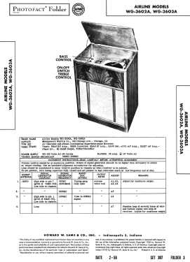 Airline WG-3602A; Montgomery Ward & Co (ID = 2739383) Radio