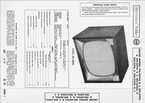 Airline WG-4129B; Montgomery Ward & Co (ID = 2418106) Television
