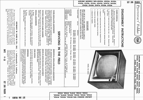 Airline WG-4142A; Montgomery Ward & Co (ID = 2589456) Fernseh-E