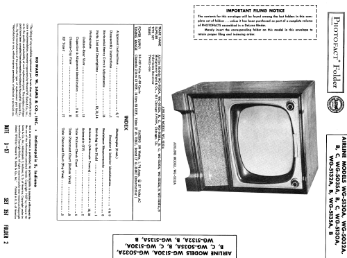 Airline WG-5032A ; Montgomery Ward & Co (ID = 1857530) Television