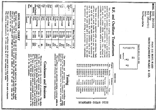 Fantasy 1111; Montgomery Ward & Co (ID = 551157) Radio