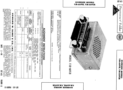 Riverside FJB-6691B; Montgomery Ward & Co (ID = 548352) Car Radio