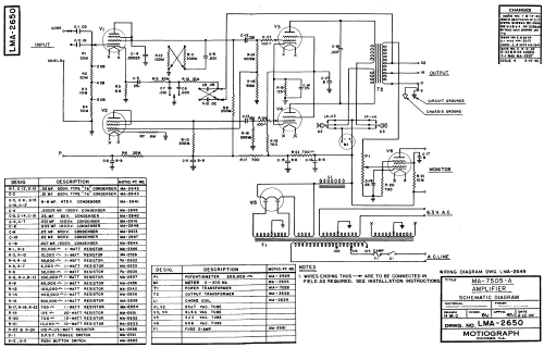 Amplifier MA-7505-A  MA-7505-T; Motiograph; Chicago, (ID = 1227059) Ampl/Mixer