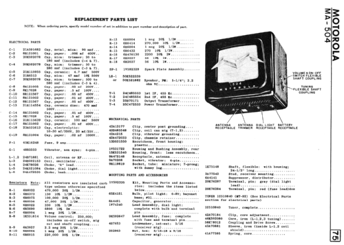 MA-504 ; Motorola Canada Ltd. (ID = 2311833) Car Radio