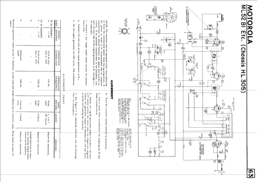 ML52B2 Ch= HL-305; Motorola Canada Ltd. (ID = 2338918) Radio