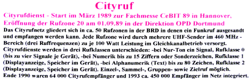 Cityruf PMR 2000; Motorola GmbH; (ID = 2267108) Telefonie