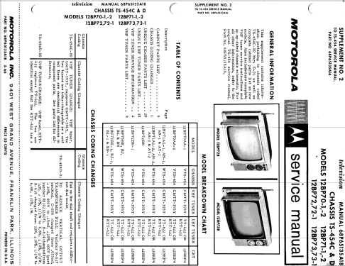 12BP73BJ-1 Ch= WTS-454; Motorola Inc. ex (ID = 1502951) Television