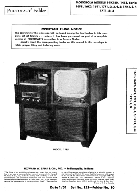 17F2W Ch=TS-118, HS-253; Motorola Inc. ex (ID = 2836502) Televisión