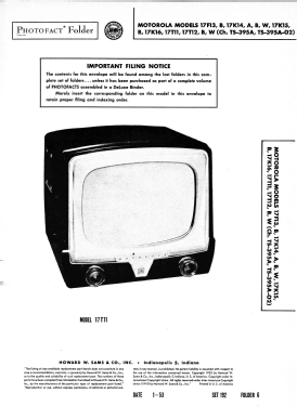 17K14W Ch= TS-395A; Motorola Inc. ex (ID = 3136299) Television