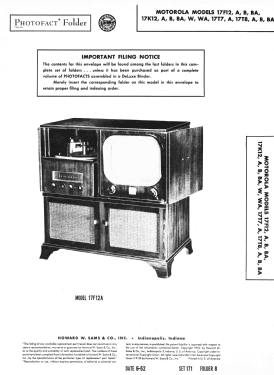 17T7A Ch= TS-326; Motorola Inc. ex (ID = 3062285) Television