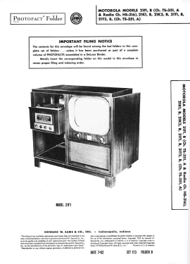 21F1 Ch= TS-351, Ch= HS-316; Motorola Inc. ex (ID = 3072826) Télévision
