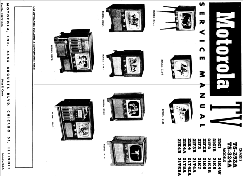 21F2FY Ch= WTS-292Y, HS-316A; Motorola Inc. ex (ID = 1574768) TV Radio