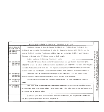 21F3 Ch= TS-292, HS-316; Motorola Inc. ex (ID = 3146859) TV Radio