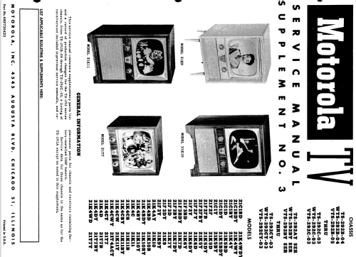 21F3BY Ch= TS-292Y, HS-316A; Motorola Inc. ex (ID = 1574932) TV-Radio