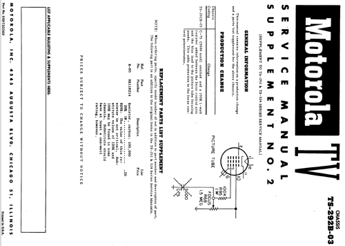 21T7 Ch= VTS-292; Motorola Inc. ex (ID = 1582809) Television