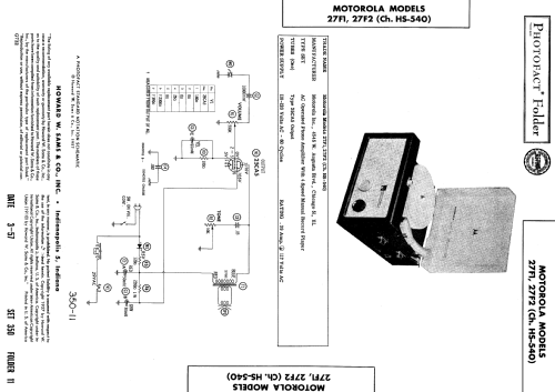 27F1 Ch= HS-540; Motorola Inc. ex (ID = 515381) R-Player