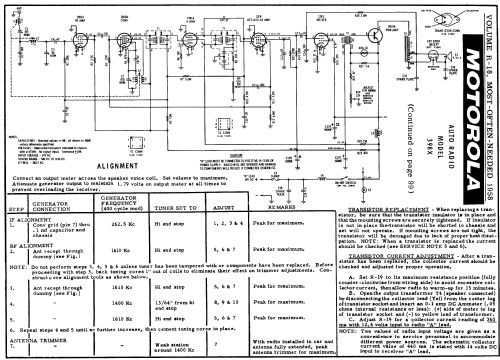 398X ; Motorola Inc. ex (ID = 138137) Car Radio