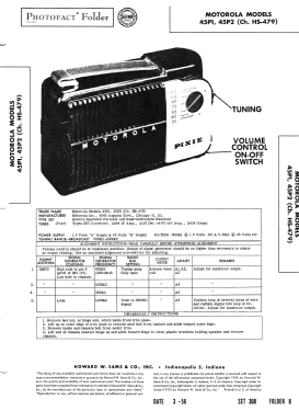 45P2 Pixie Ch= HS479; Motorola Inc. ex (ID = 2749124) Radio