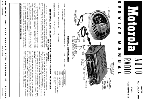 4MF Ch= FDA-18805-B-2; Motorola Inc. ex (ID = 1078813) Car Radio