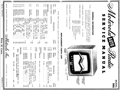 501 ; Motorola Inc. ex (ID = 1086425) Car Radio