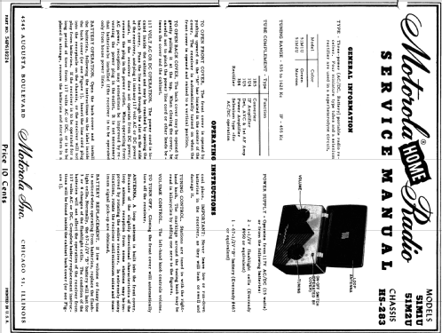 51M2U Ch= HS283; Motorola Inc. ex (ID = 1073269) Radio