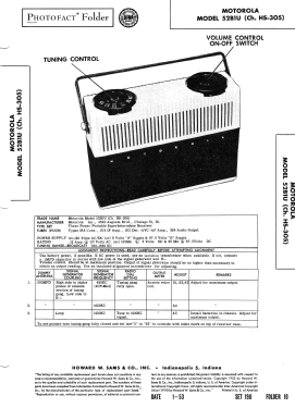 52B1U 'Escort' Ch= HS-305; Motorola Inc. ex (ID = 3130375) Radio