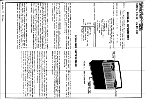 52B2U 'Escort' Ch= HS-305; Motorola Inc. ex (ID = 1690385) Radio