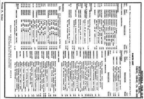 52B9 'Escort' Ch= HS-305; Motorola Inc. ex (ID = 1690511) Radio