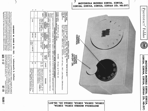 52R13A Ch= HS-317; Motorola Inc. ex (ID = 981656) Radio