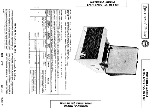 57RF1 Ch= HS-542; Motorola Inc. ex (ID = 1863469) Radio