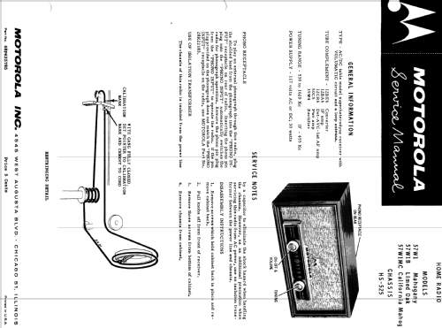 57W1B Ch= HS-525; Motorola Inc. ex (ID = 1071291) Radio