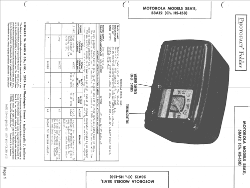 58A12 Ch= HS-158; Motorola Inc. ex (ID = 1451475) Radio