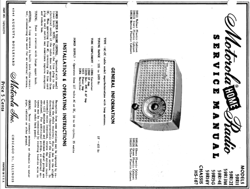 59R12I HS167 ; Motorola Inc. ex (ID = 1069937) Radio