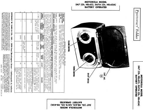 5A7A Ch= HS-62A; Motorola Inc. ex (ID = 914397) Radio