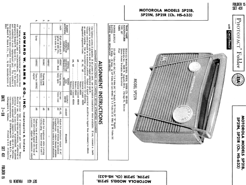 5P21B Ch= HS-633; Motorola Inc. ex (ID = 645516) Radio