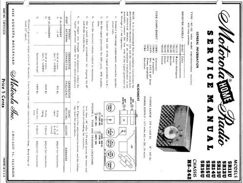 5R11U Ch= HS-242; Motorola Inc. ex (ID = 1070432) Radio