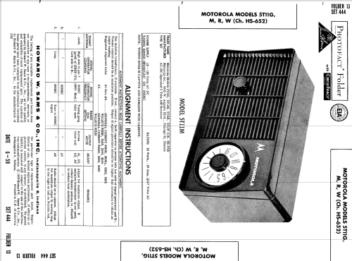 5T11M Ch= HS-652; Motorola Inc. ex (ID = 517763) Radio
