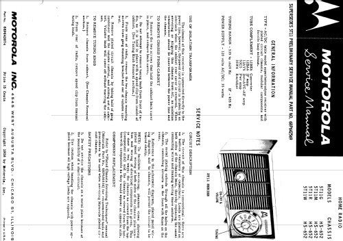 5T11R Ch= HS-652; Motorola Inc. ex (ID = 1143320) Radio